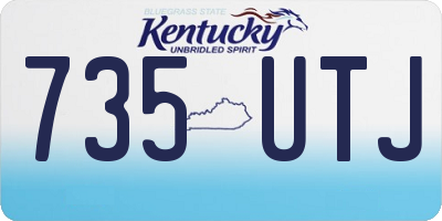 KY license plate 735UTJ