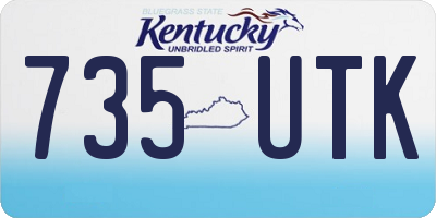 KY license plate 735UTK