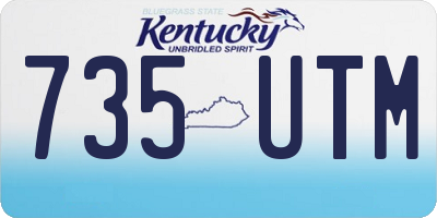 KY license plate 735UTM