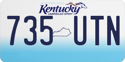 KY license plate 735UTN