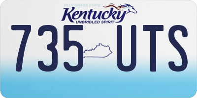 KY license plate 735UTS