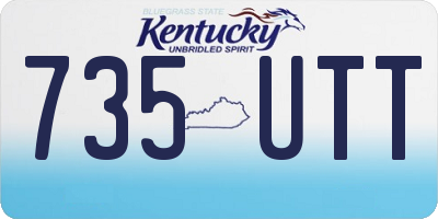 KY license plate 735UTT