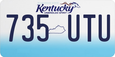 KY license plate 735UTU