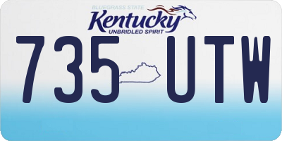 KY license plate 735UTW