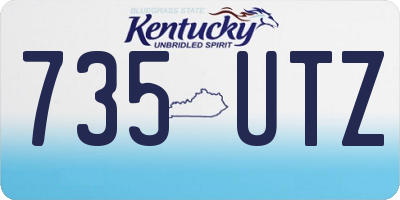 KY license plate 735UTZ