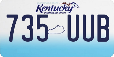KY license plate 735UUB