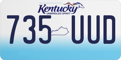 KY license plate 735UUD