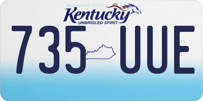 KY license plate 735UUE