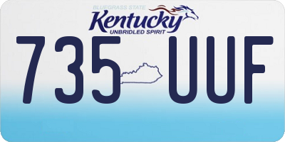 KY license plate 735UUF