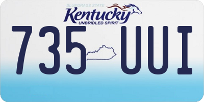 KY license plate 735UUI