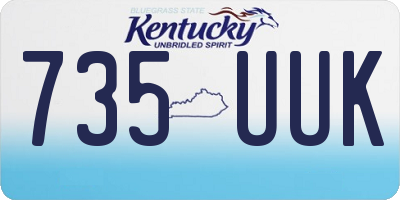 KY license plate 735UUK