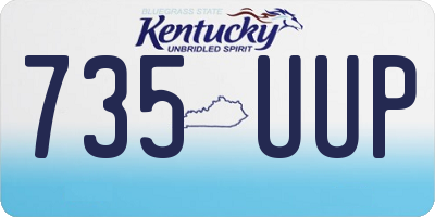 KY license plate 735UUP
