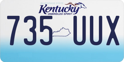 KY license plate 735UUX