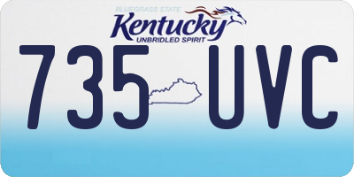 KY license plate 735UVC