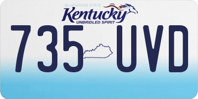 KY license plate 735UVD