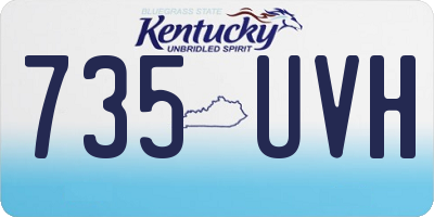 KY license plate 735UVH