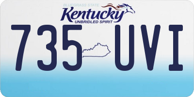 KY license plate 735UVI