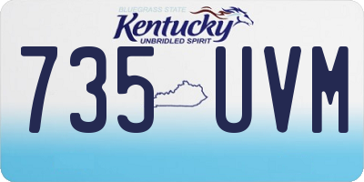 KY license plate 735UVM