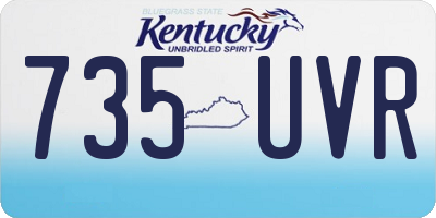 KY license plate 735UVR