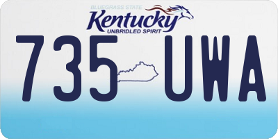 KY license plate 735UWA