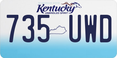 KY license plate 735UWD