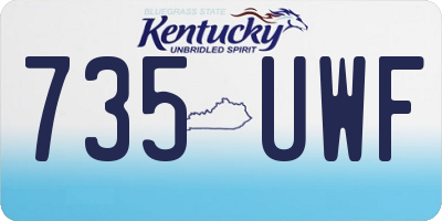 KY license plate 735UWF