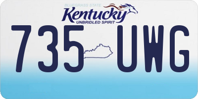 KY license plate 735UWG