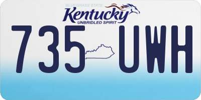 KY license plate 735UWH