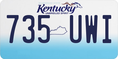 KY license plate 735UWI