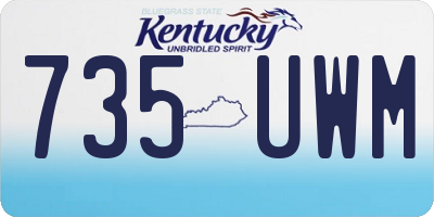 KY license plate 735UWM