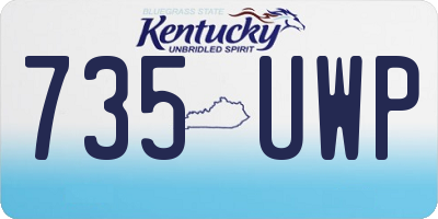 KY license plate 735UWP