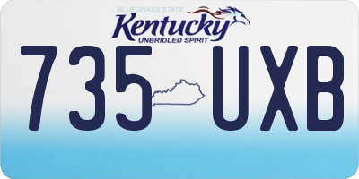 KY license plate 735UXB