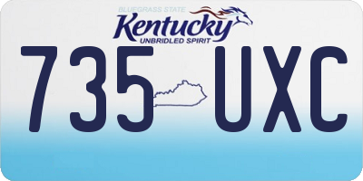 KY license plate 735UXC