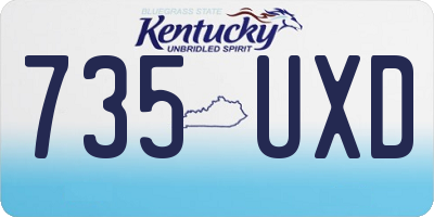 KY license plate 735UXD