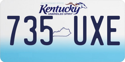 KY license plate 735UXE