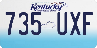KY license plate 735UXF