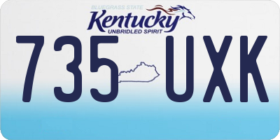 KY license plate 735UXK