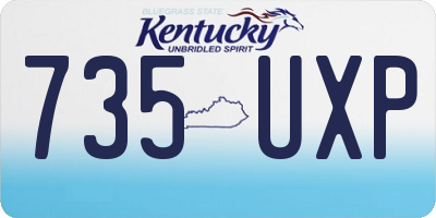 KY license plate 735UXP