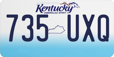 KY license plate 735UXQ
