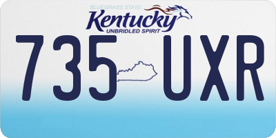 KY license plate 735UXR
