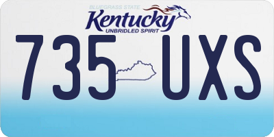KY license plate 735UXS
