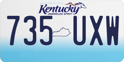 KY license plate 735UXW