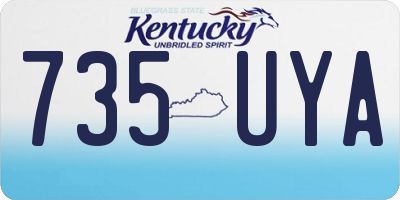 KY license plate 735UYA