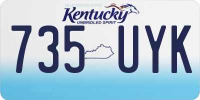 KY license plate 735UYK