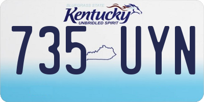 KY license plate 735UYN