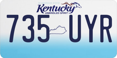 KY license plate 735UYR