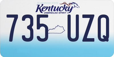 KY license plate 735UZQ