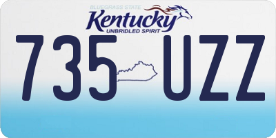 KY license plate 735UZZ