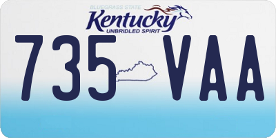 KY license plate 735VAA