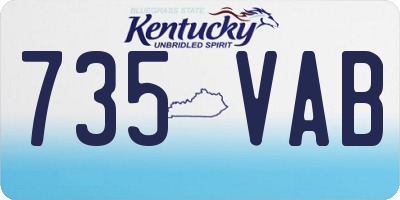 KY license plate 735VAB